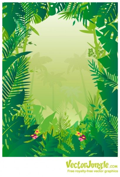 408x600 Free Vector Jungle Background Animals Free