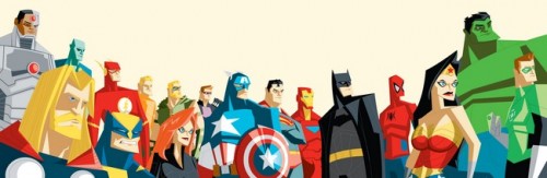 500x163 The Justice League Meets The Avengers