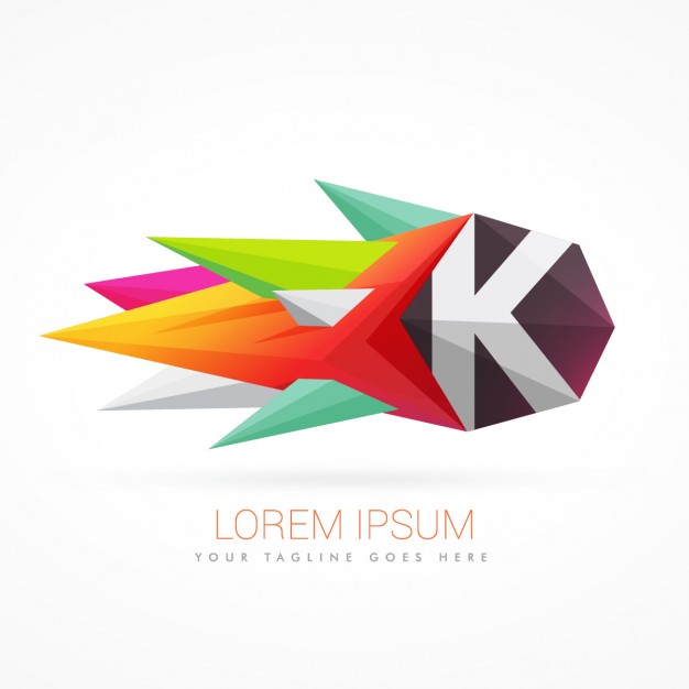 626x626 Colorful Abstract Logo With Letter K Vector Free Download