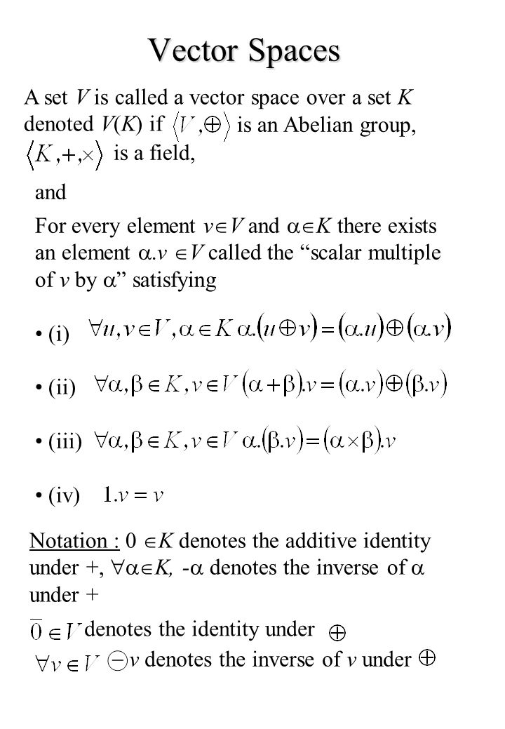 720x1039 Vector Spaces A Set V Is Called A Vector Space Over A Set K