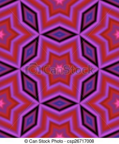 389x470 Kaleidoscope. Seamless Pattern With Abstract Motif Like A