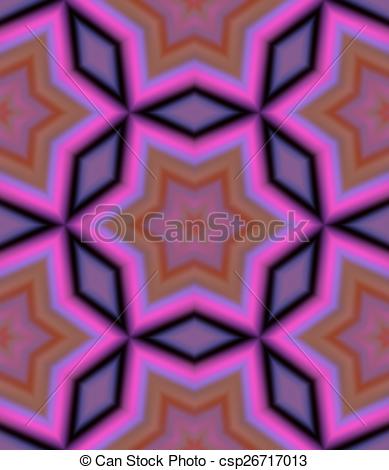 389x470 Seamless Pattern With Abstract Motif Like A Kaleidoscope Vector
