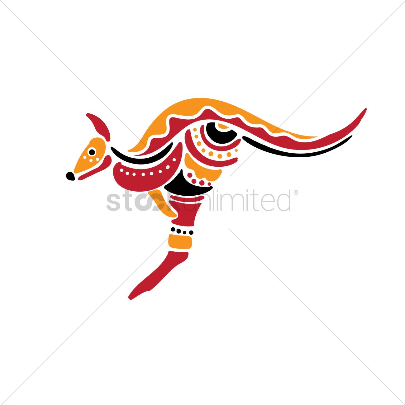 1300x1300 Kangaroo Vector Image