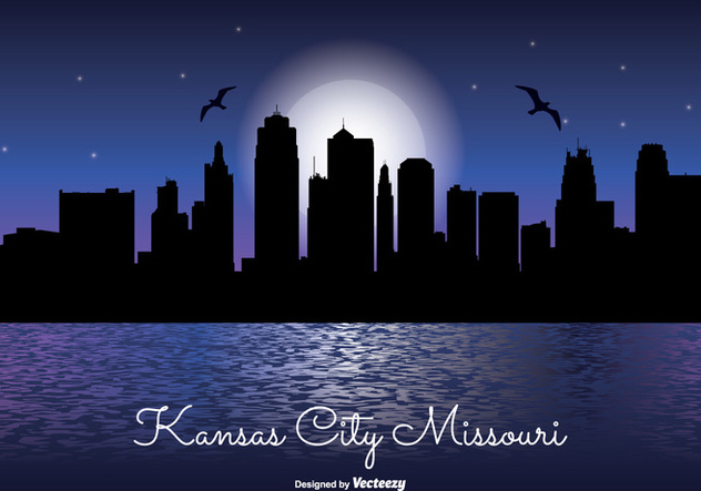 632x443 Kansas City Night Skyline Free Vector Download 331193 Cannypic