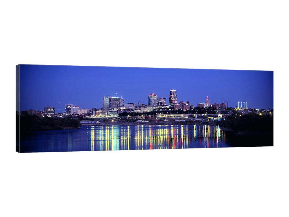 1000x750 Kansas City Skyline Art Evening City Mo By Panoramic Images 1