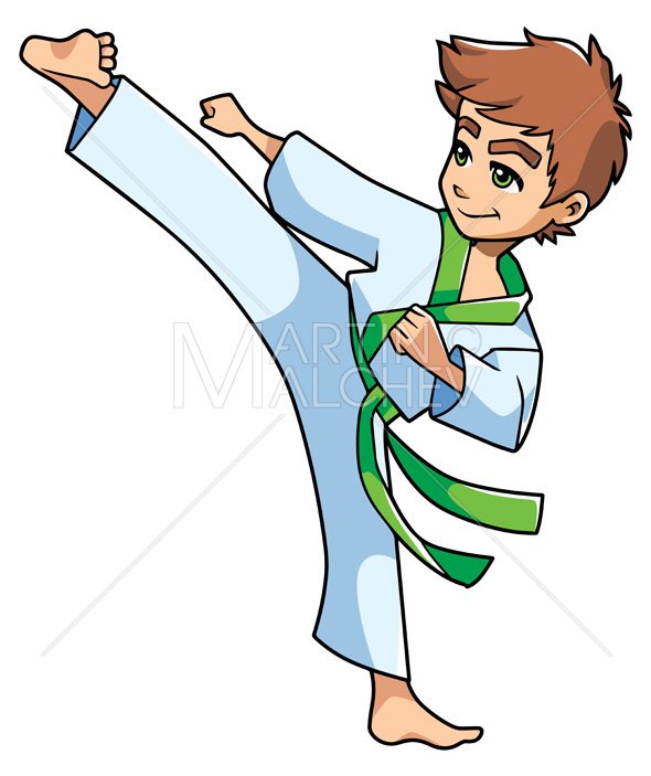 590x703 Karate Kick Boy