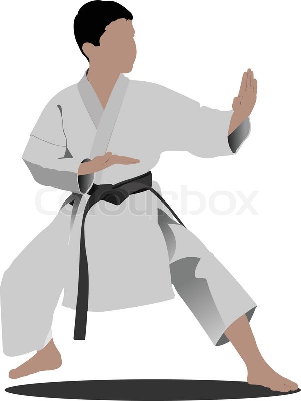 602x800 Oriental Combat Sports. Karate Stock Vector Colourbox