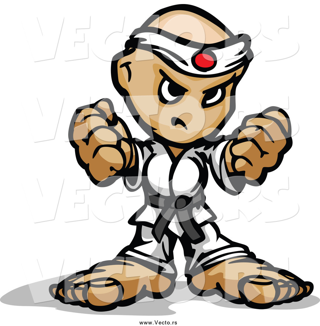 1024x1044 Vector Of A Tough Black Belt Karate Guy Holding Up Two Fists By