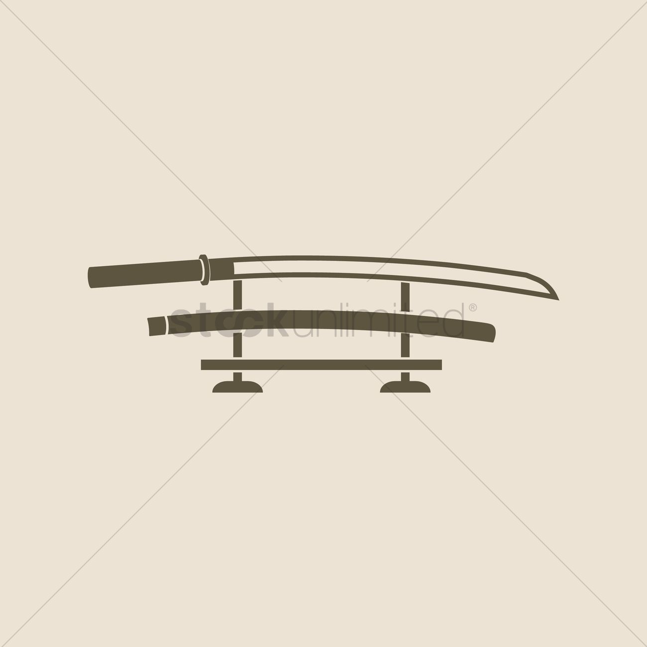 1300x1300 Katana Vector Image