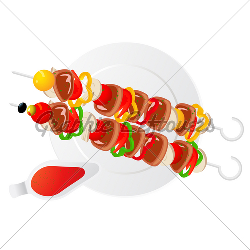 500x500 Shish Kebab Gl Stock Images