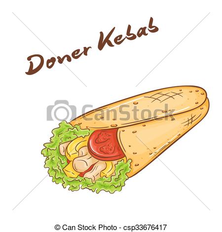 450x470 Vector Illustration Of Isolated Cartoon Hand Drawn Fast Food