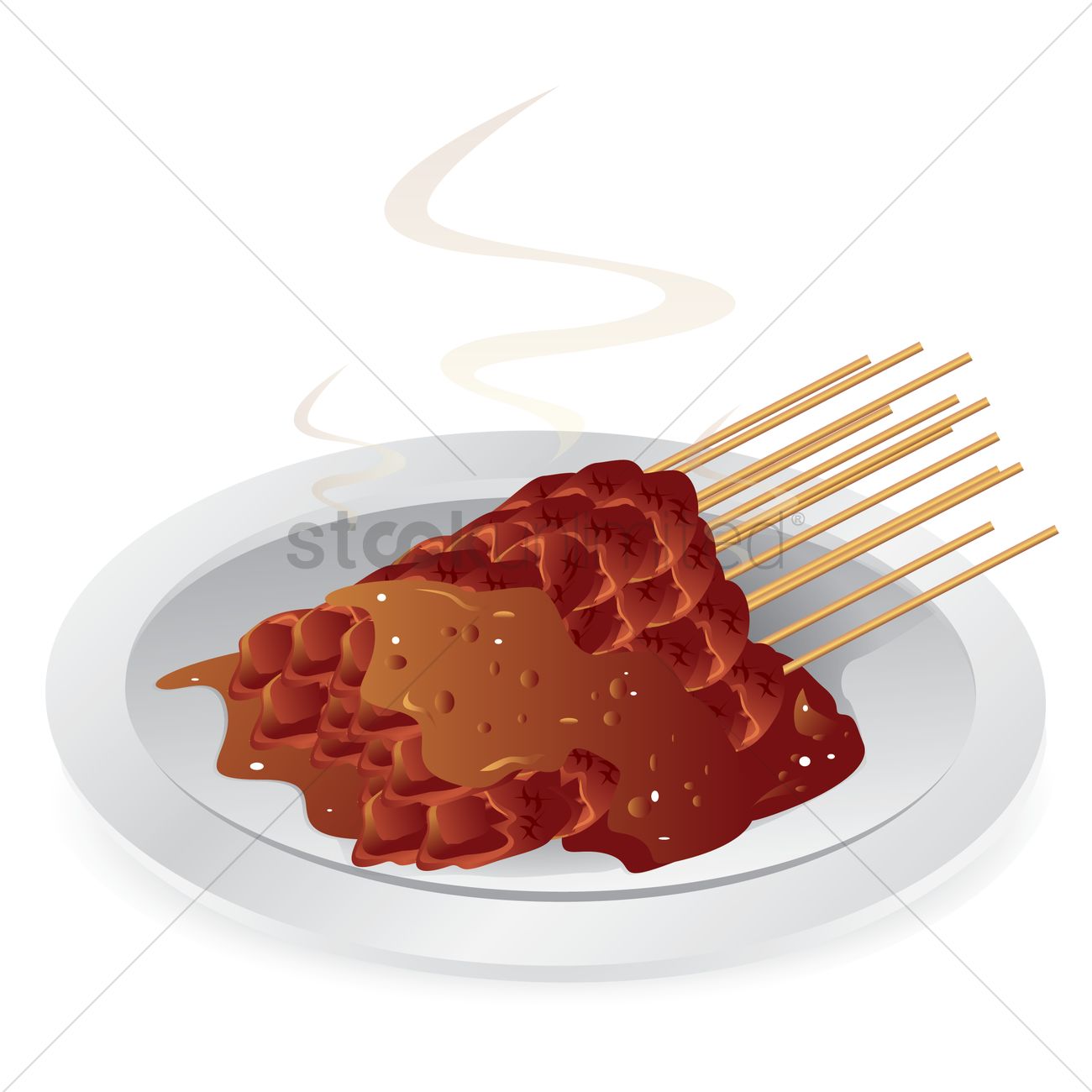1300x1300 Free Kebab Vector Image