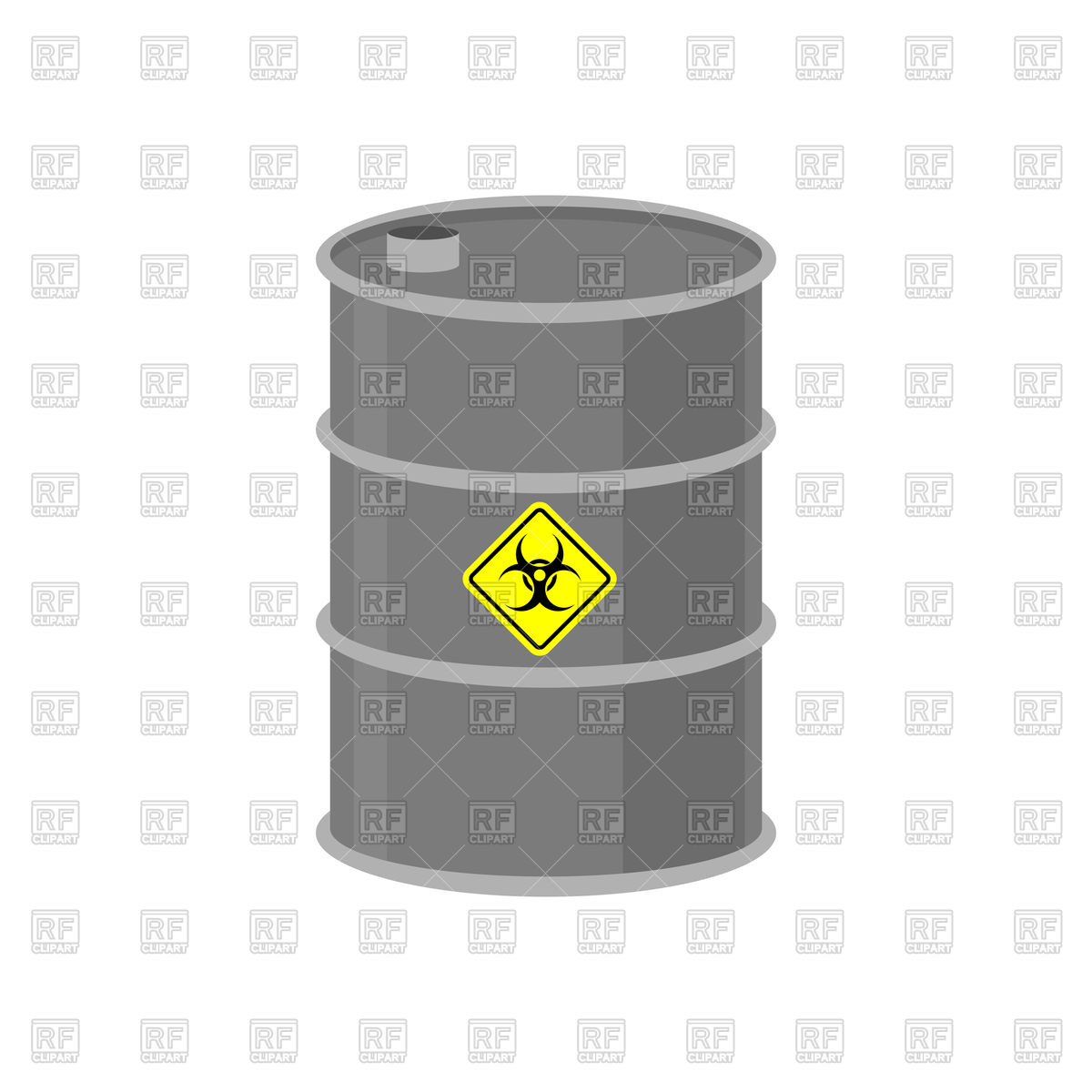 1200x1200 Radioactive Waste Barrel, Toxic Refuse Keg Vector Image Vector