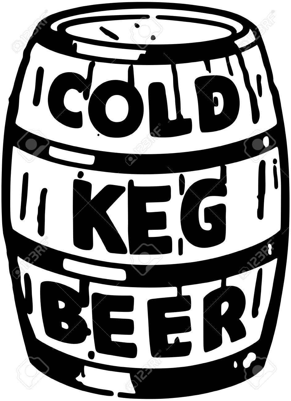 943x1300 White Beer Keg Clipart