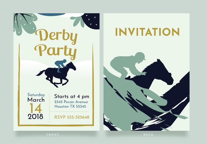 700x490 Kentucky Derby Party Invitation Vector Design