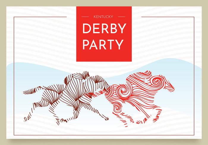 700x490 Kentucky Derby Postcard Vector Design
