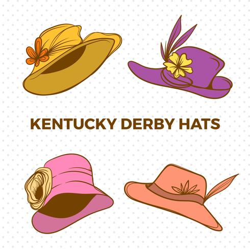 490x490 Flat Kentucky Derby Hat Vector Illustration