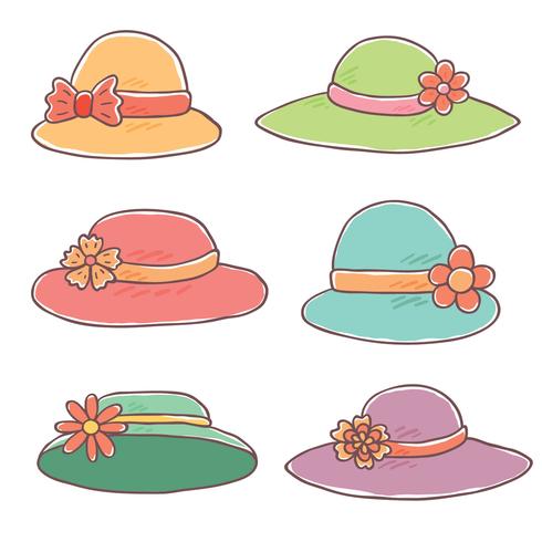 490x490 Hand Drawn Kentucky Derby Hats Vector