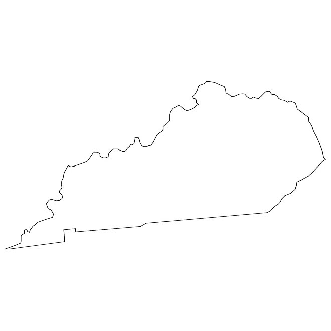 660x660 Kentucky Vector Map
