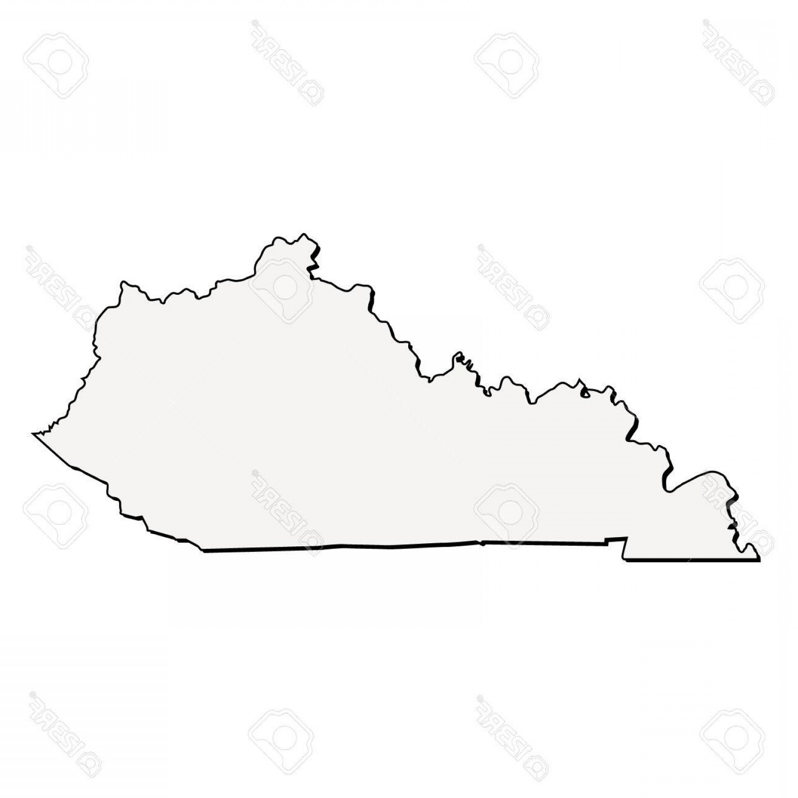 1560x1560 Photostock Vector Vector Kentucky State D Outline Map Sohadacouri