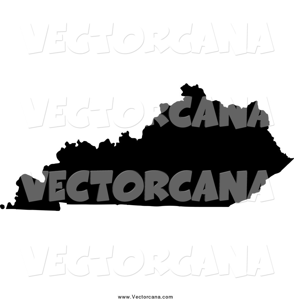 1024x1044 Vector Of A Black Silhouette Of The State Of Kentucky, United