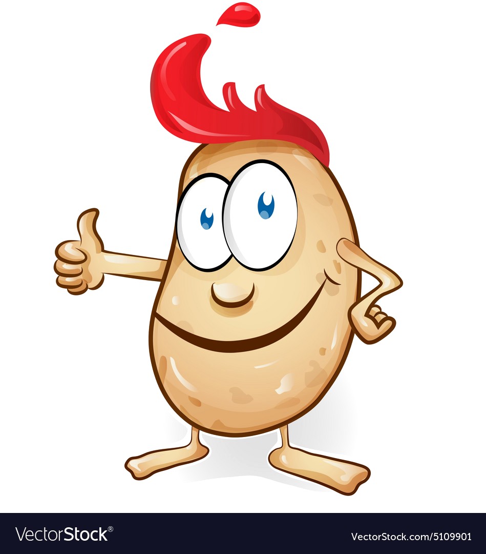 949x1080 Potato Cartoon With Ketchup Vector 5109901 17
