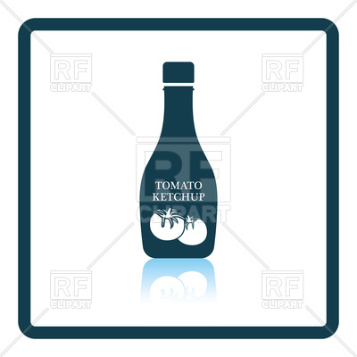 400x400 Shadow Reflection Design Of Tomato Ketchup Vector Image Vector