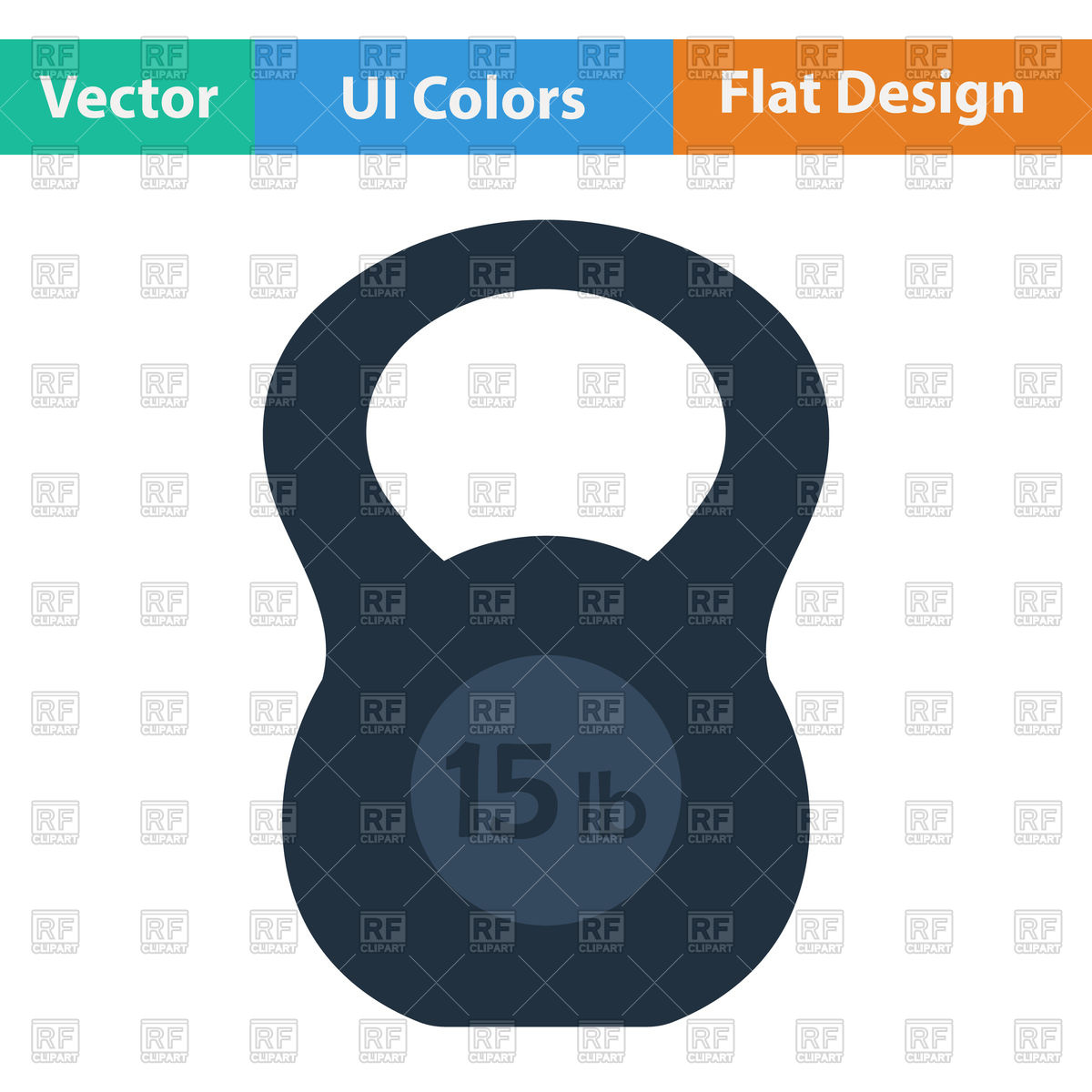 1200x1200 Kettlebell Icon In Ui Color Vector Image Vector Artwork Of Icons