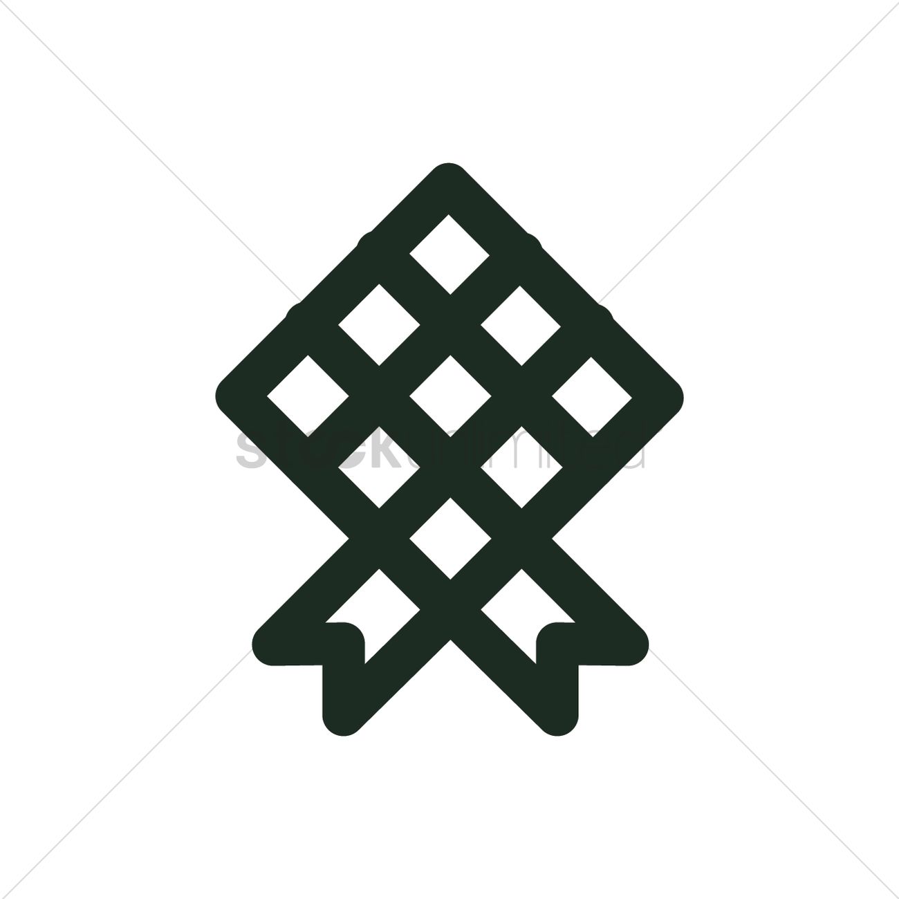 1300x1300 Ketupat Icon Vector Image