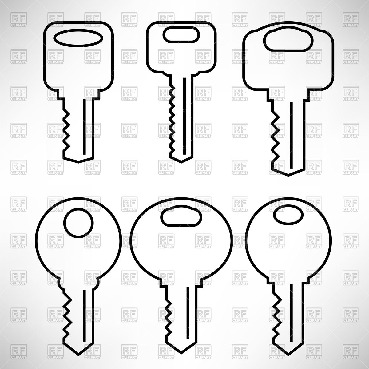 1200x1200 Key Icon In Outline Style Vector Image Vector Artwork Of Icons