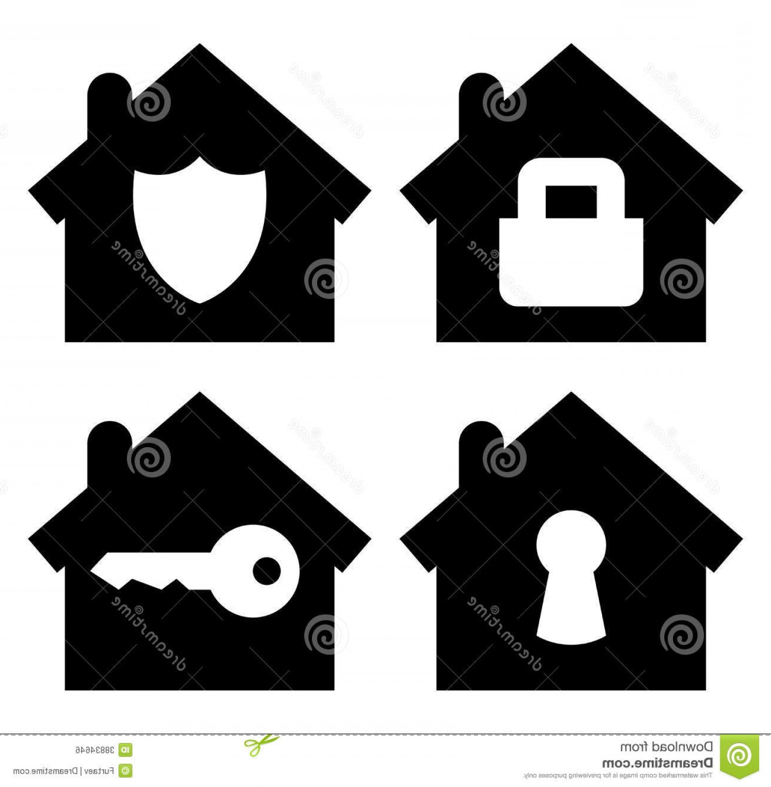 1560x1592 Royalty Free Stock Image Home Security Icons Set Lock Shield