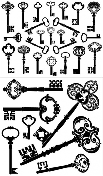 350x600 European Retro Keys Vector Free Vector In Encapsulated Postscript