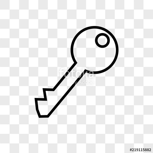 500x500 Key Vector Icon On Transparent Background, Key Icon Stock Image