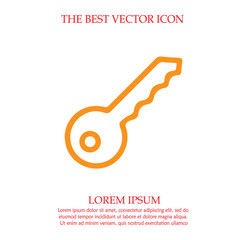 240x240 Key Vector Icon. Car Key Simple Sign Symbol.