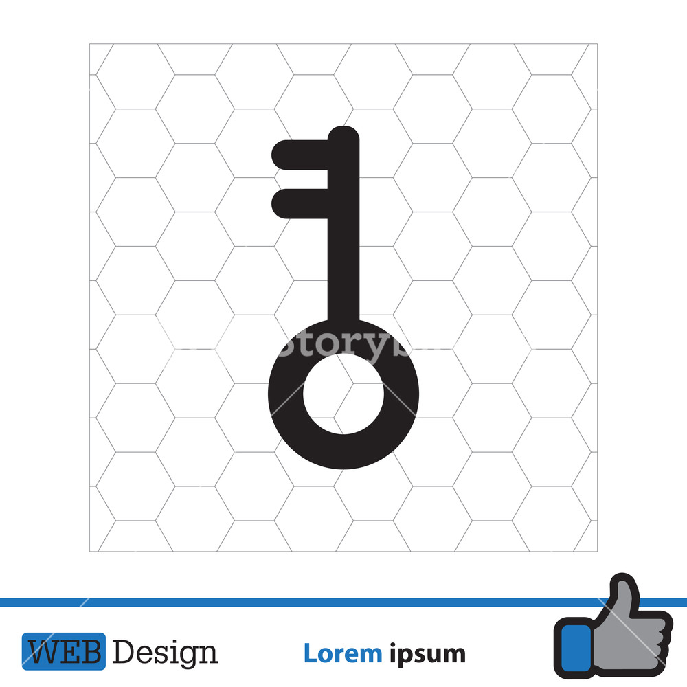 1000x1000 Key Vector Icon. Vector Illustration Royalty Free Stock Image