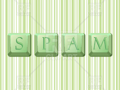 400x300 Word Spam On Keyboard Keys Vector Image Vector Artwork Of