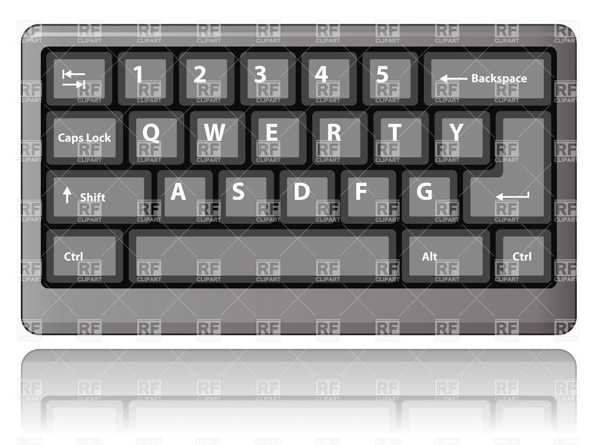 1200x895 Grey Keyboard Vector Image Vector Artwork Of Objects Frbird