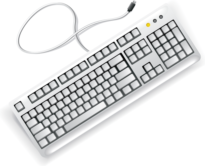 703x570 White Computer Keyboard Vector