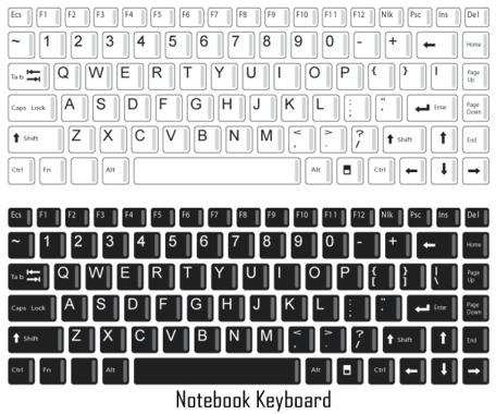 456x380 Free Notebook Keyboard Vector Free Clipart And Vector Graphics
