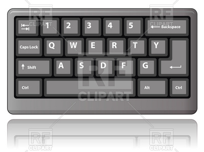 400x298 Grey Keyboard Vector Image Vector Artwork Of Objects Frbird