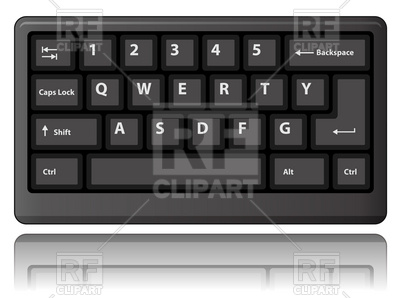 400x298 Black Keyboard. Vector Illustration. Vector Image Vector Artwork