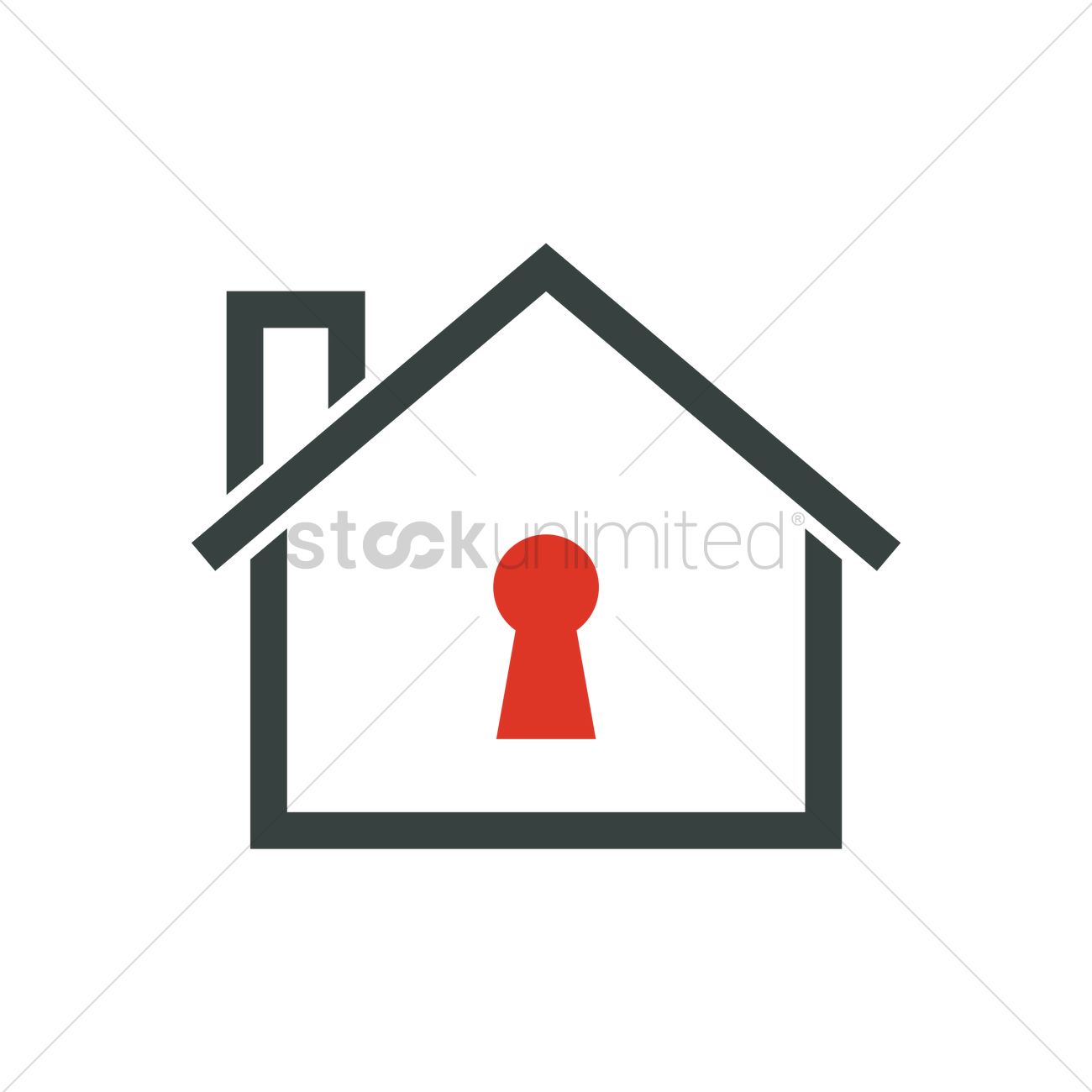 1300x1300 Home With Keyhole Vector Image