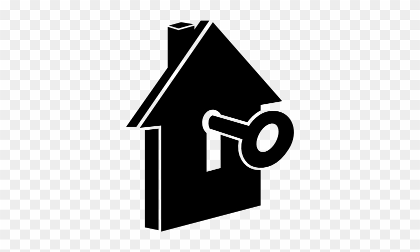 840x505 House With Keyhole Vector