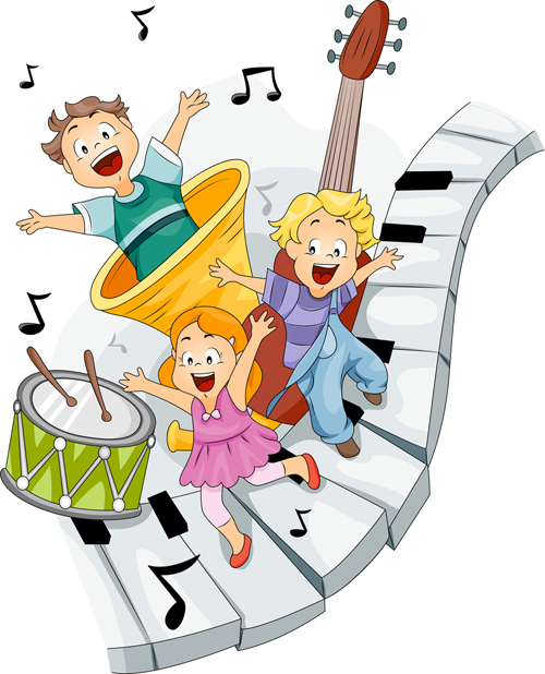 500x618 Playing Children Cartoon Vector Set 01 Free Download