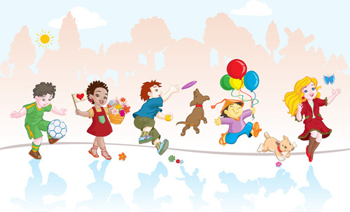 500x303 Playing Children Silhouette Vector Free Download Free Vector