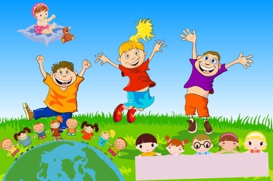 555x368 Vector Children Free Vector Download (1,122 Free Vector) For