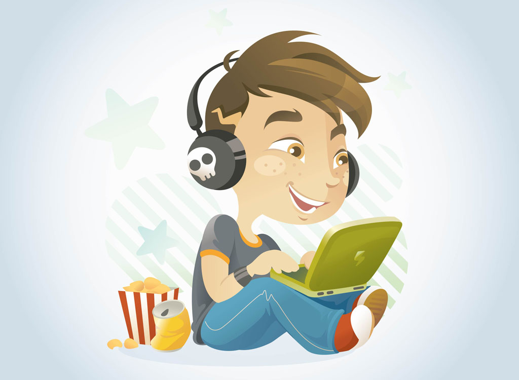 1024x750 Computer Kid Vector Art Amp Graphics