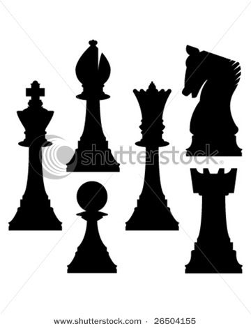 360x470 Stock Vector Chess Pieces In Vector Silhouette Including King