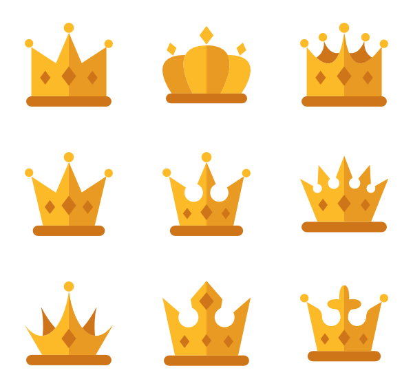 600x564 King Crown Icons