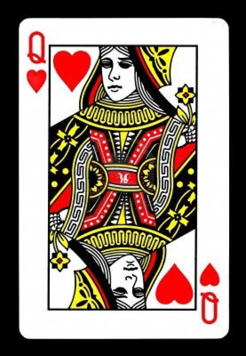 831x1200 Queen Of Hearts Card Vector Download